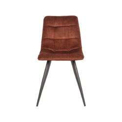 LABEL51 Eetkamerstoel Jelt - Rust - Velours - Black Frame