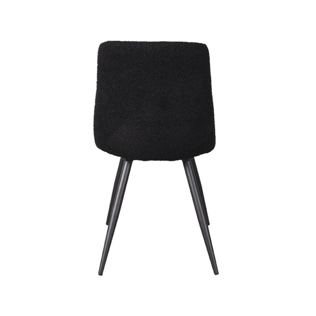 Eetkamerstoel_Jep_Zwart_Teddy_45x56x85_Cm_Achterkant LABEL51 Eetkamerstoel Jep - Zwart - Teddy - Black Frame
