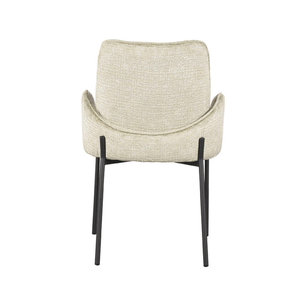 LABEL51 Eetkamerstoel Joni - Beige - Elegance - Black Frame