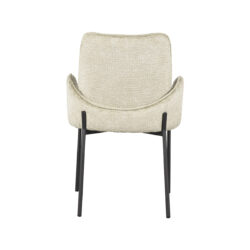 LABEL51 Eetkamerstoel Joni - Beige - Elegance - Black Frame