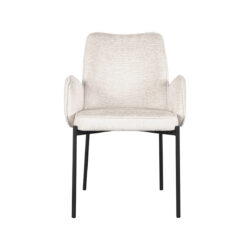 LABEL51 Eetkamerstoel Joni - Crème - Elegance - Black Frame