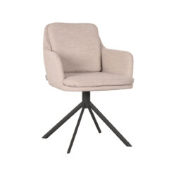 LABEL51 Eetkamerstoel Joy - Naturel - Boucle - Black Frame