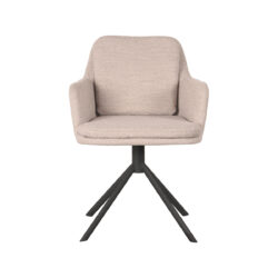 LABEL51 Eetkamerstoel Joy - Naturel - Boucle - Black Frame