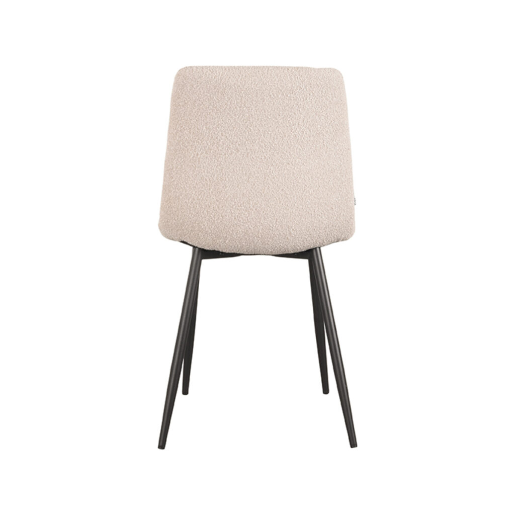 Eetkamerstoel_Juul_54x45x89_Cm_Touch_Naturel_Achterkant LABEL51 Eetkamerstoel Juul - Naturel - Boucle - Black Frame