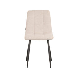 Eetkamerstoel_Juul_54x45x89_Cm_Touch_Naturel_Voorkant LABEL51 Eetkamerstoel Juul - Naturel - Boucle - Black Frame