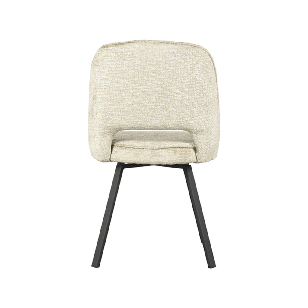 LABEL51 Eetkamerstoel Lewis - Beige - Elegance - Black Frame