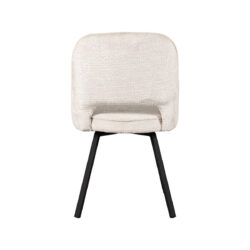 Eetkamerstoel_Lewis_52x58x84_Cm_Creme_Elegance_Achterkant LABEL51 Eetkamerstoel Lewis - Crème - Elegance - Black Frame