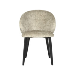 Eetkamerstoel_Logan_57x62x84_Cm_Beige_Elegance_Voorkant LABEL51 Eetkamerstoel Logan - Beige - Elegance - Black Frame
