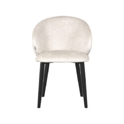 LABEL51 Eetkamerstoel Logan - Crème - Elegance - Black Frame