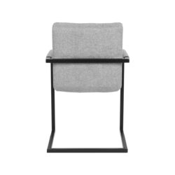 LABEL51 Eetkamerstoel Milo - Zinc - Synthetisch - Black Frame