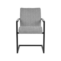 LABEL51 Eetkamerstoel Milo - Zinc - Synthetisch - Black Frame