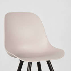 Eetkamerstoel_Monza_Sand_PP_46x54x88_Cm_Detail LABEL51 Eetkamerstoel Monza - Zand - Kunststof - Black Frame