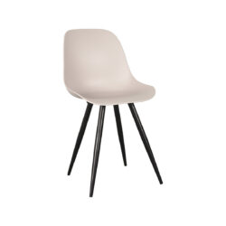 Eetkamerstoel_Monza_Sand_PP_46x54x88_Cm_Perspectief LABEL51 Eetkamerstoel Monza - Zand - Kunststof - Black Frame