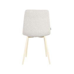 Eetkamerstoel_Nino_54x45x89_Cm_Touch_Champagne_Achterkant LABEL51 Eetkamerstoel Nino - Wit - Boucle - Shaded White Frame