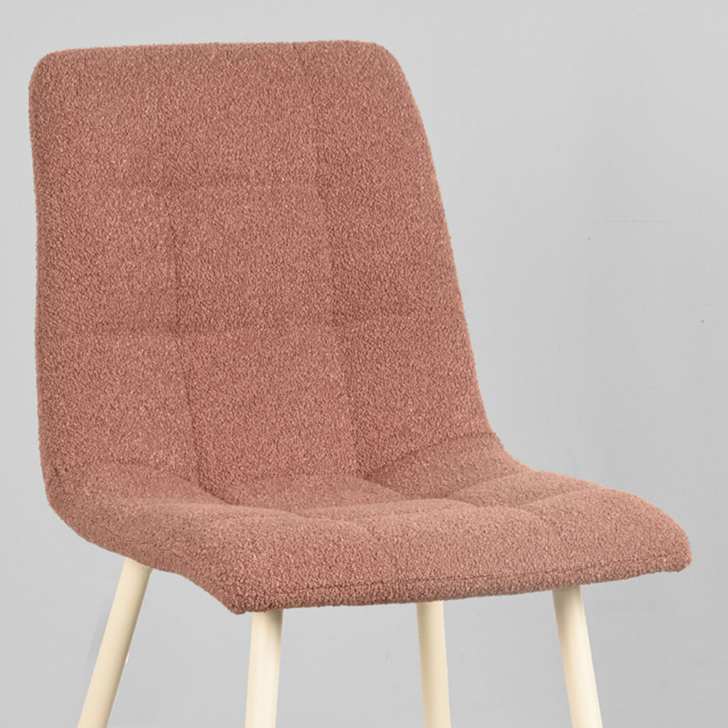 LABEL51 Eetkamerstoel Nino - Terra - Boucle - Shaded White Frame