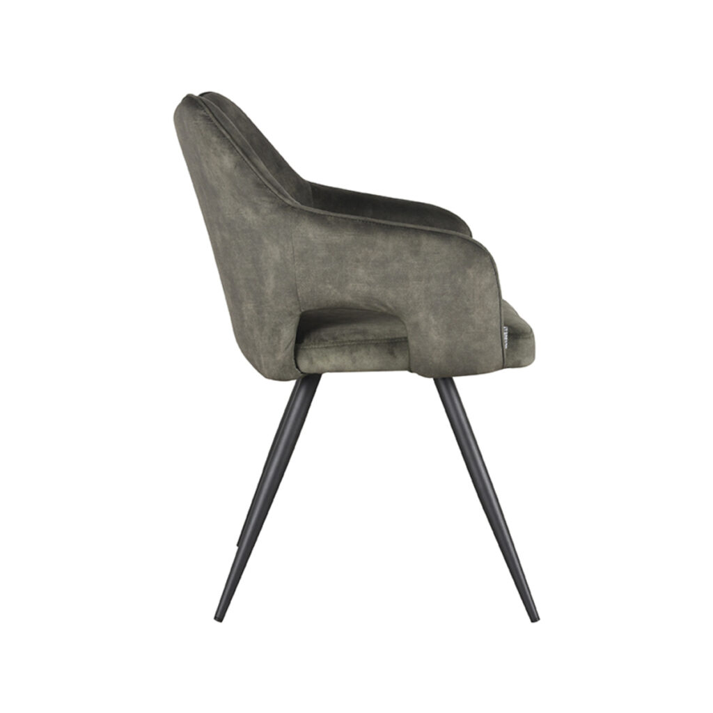 LABEL51 Eetkamerstoel Noud - Hunter - Velours - Black Frame