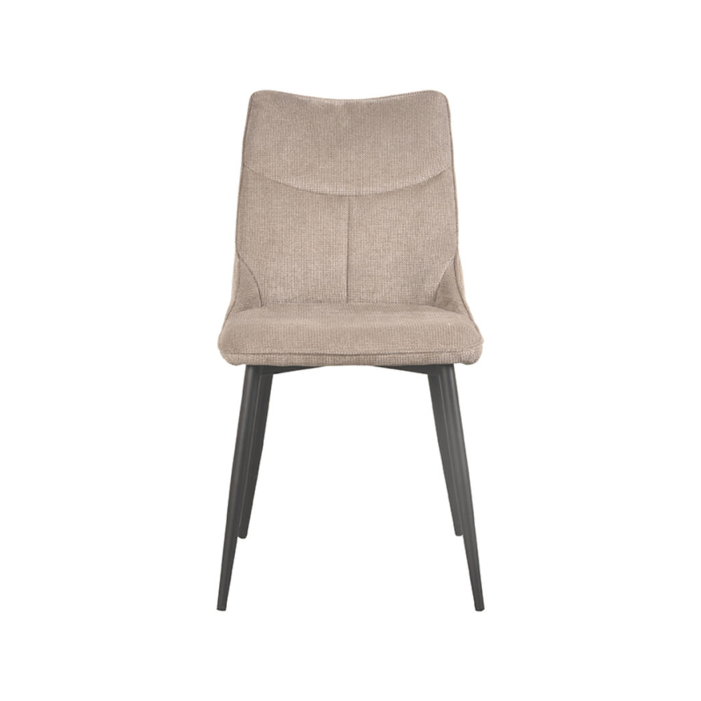 LABEL51 Eetkamerstoel Riv - Clay - Stof - Black Frame