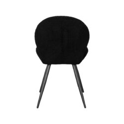 LABEL51 Eetkamerstoel Sky - Zwart - Teddy - Black Frame