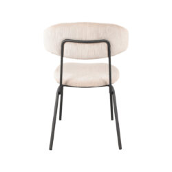 LABEL51 Eetkamerstoel Zack - Naturel - Ribcord - Black Frame