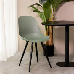 FF-45.017_6 LABEL51 Eetkamerstoel Monza - Forest - Kunststof - Black Frame