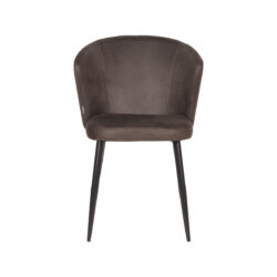 UK-30.392_2 LABEL51 Eetkamerstoel Wave - Antraciet - Microfiber - Black Frame
