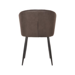 UK-30.392_4 LABEL51 Eetkamerstoel Wave - Antraciet - Microfiber - Black Frame