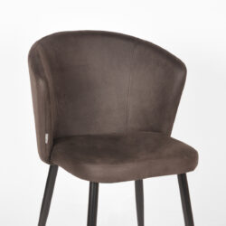 UK-30.392_5 LABEL51 Eetkamerstoel Wave - Antraciet - Microfiber - Black Frame