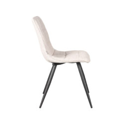 LABEL51 Eetkamerstoel Jelt - Naturel - Boucle - Black Frame