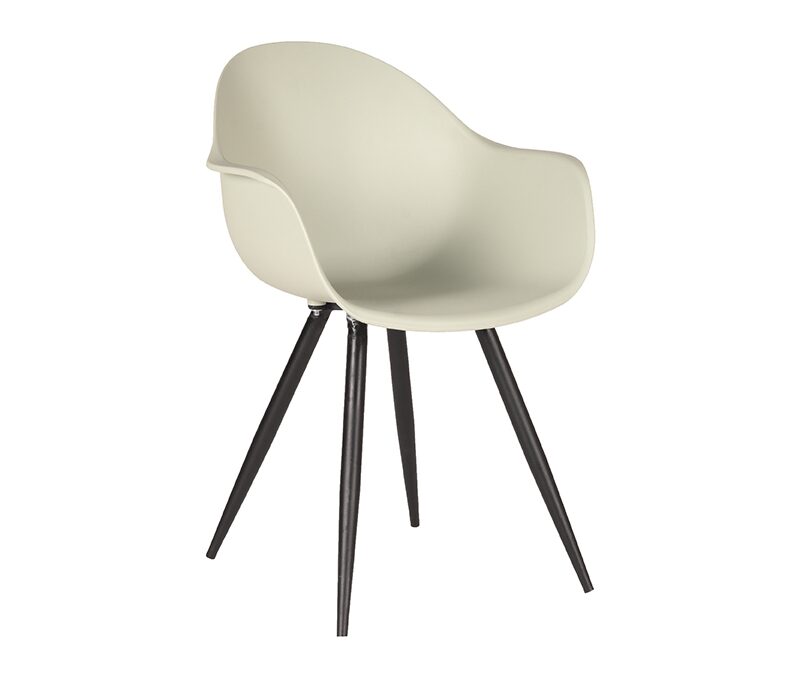 eetkamerstoel_luca_breeze_pp_zwart_metaal_58x54x85_cm_perspectief LABEL51 Eetkamerstoel Luca - Breeze - Kunststof - Black Frame