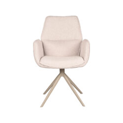 LABEL51 Eetkamerstoel Mellow - Naturel - Boucle - Taupe Frame