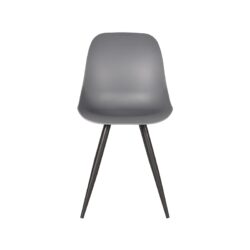 LABEL51 Eetkamerstoel Monza - Antraciet - Kunststof - Black Frame
