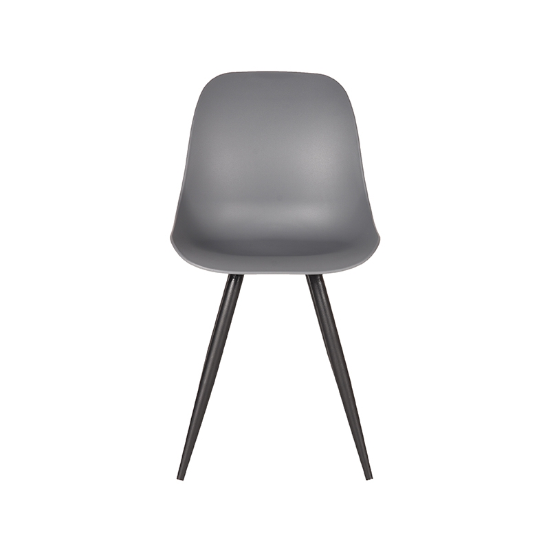 LABEL51 Eetkamerstoel Monza - Antraciet - Kunststof - Black Frame