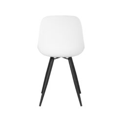 eetkamerstoel_monza_wit_pp_zwart_metaal_46x54x85_cm_achterkant LABEL51 Eetkamerstoel Monza - Wit - Kunststof - Black Frame