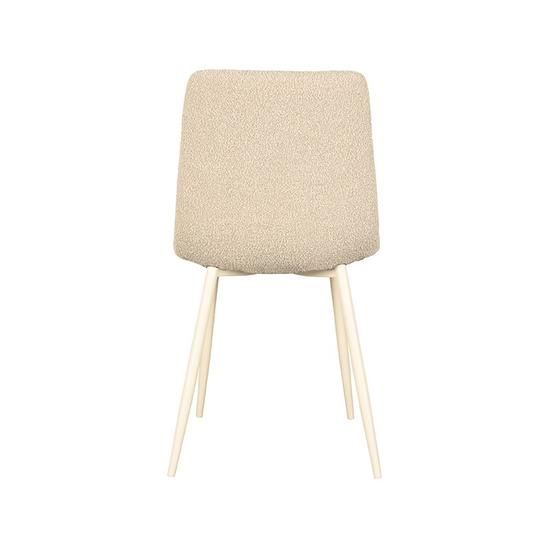 LABEL51 Eetkamerstoel Nino - Zand - Boucle - Shaded White Frame