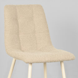 LABEL51 Eetkamerstoel Nino - Zand - Boucle - Shaded White Frame