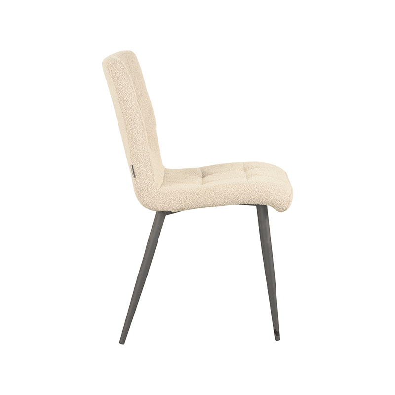 LABEL51 Eetkamerstoel Sam - Zand - Boucle - Black Frame