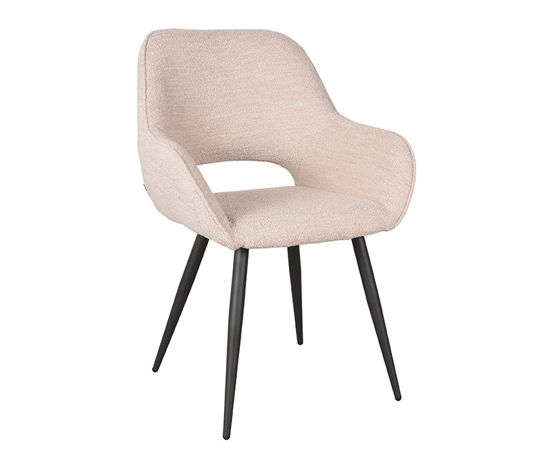 ih-50.080_1 LABEL51 Eetkamerstoel Fer - Naturel - Boucle - Black Frame