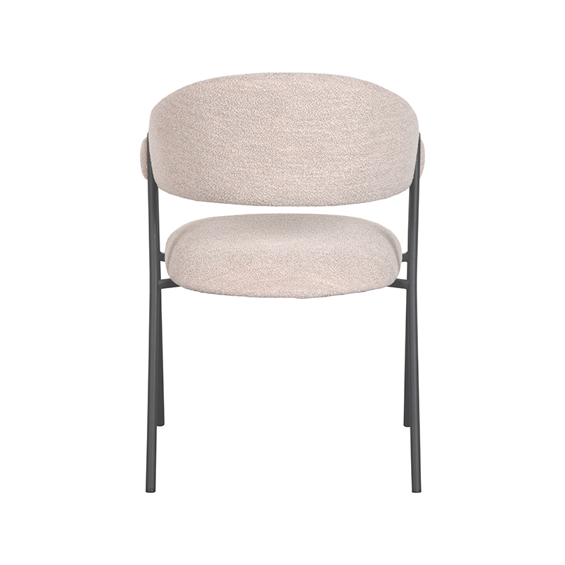 LABEL51 Eetkamerstoel Lowen - Naturel - Boucle - Black Frame