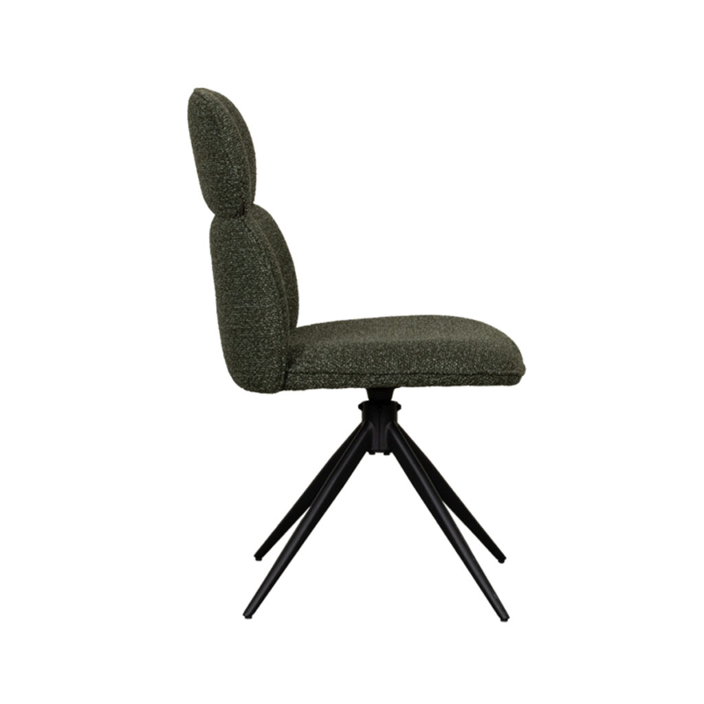 LABEL51 Eetkamerstoel Finn - Forest - Boucle - Black Frame