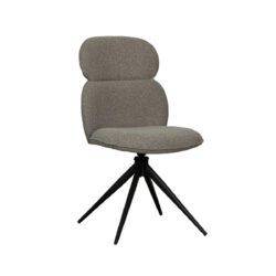 180100117_01-2 LABEL51 Eetkamerstoel Finn - Truffel grijs - Boucle - Black Frame