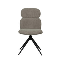 180100117_02-2 LABEL51 Eetkamerstoel Finn - Truffel grijs - Boucle - Black Frame