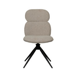 LABEL51 Eetkamerstoel Finn - Naturel - Boucle - Black Frame