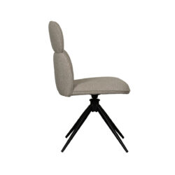 LABEL51 Eetkamerstoel Finn - Naturel - Boucle - Black Frame