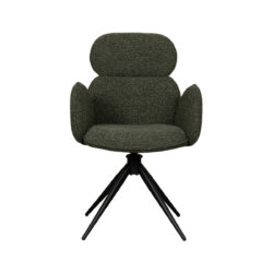 LABEL51 Eetkamerstoel Vidar - Forest - Boucle - Black Frame