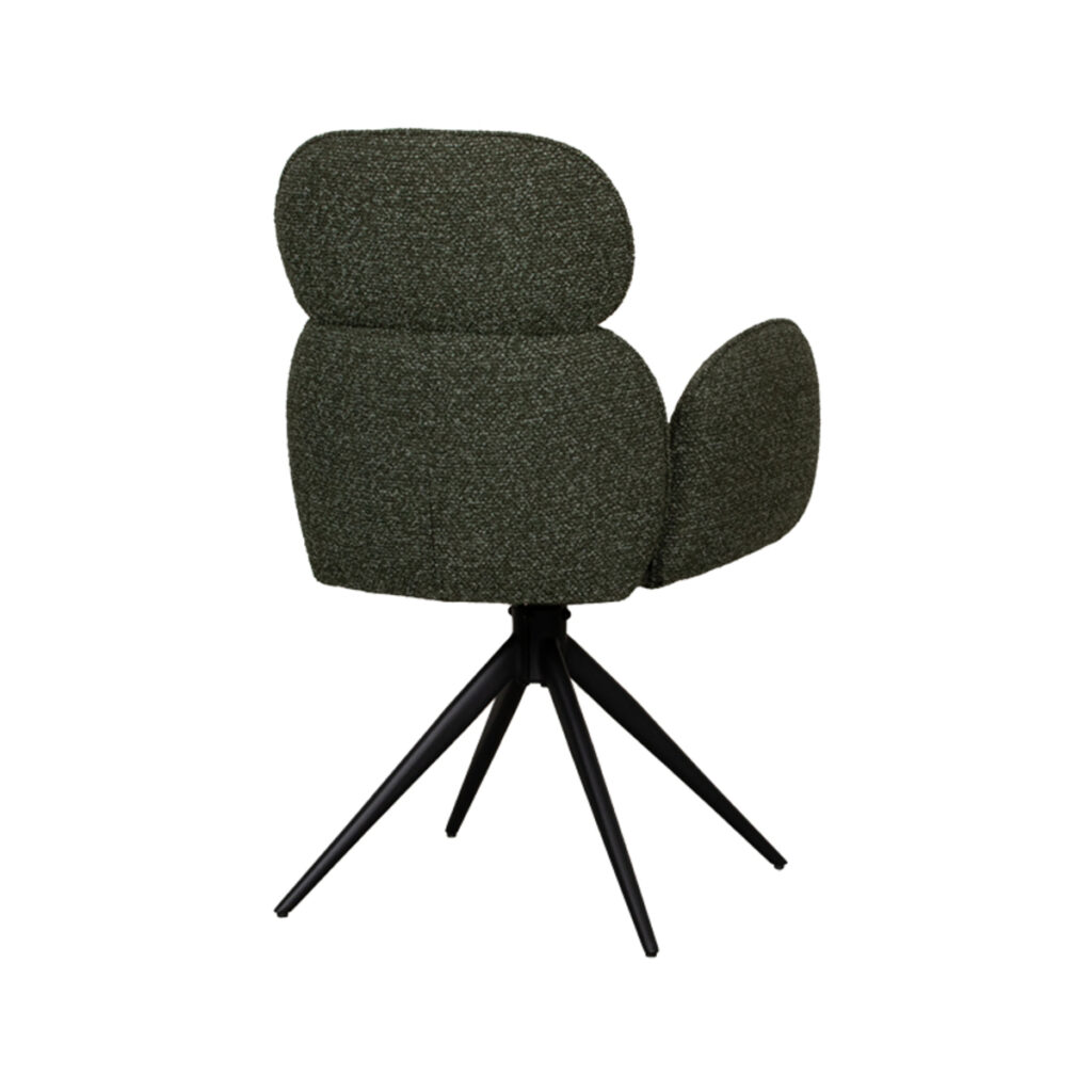 LABEL51 Eetkamerstoel Vidar - Forest - Boucle - Black Frame