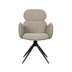 180100289_02-2 LABEL51 Eetkamerstoel Vidar - Naturel - Boucle - Black Frame