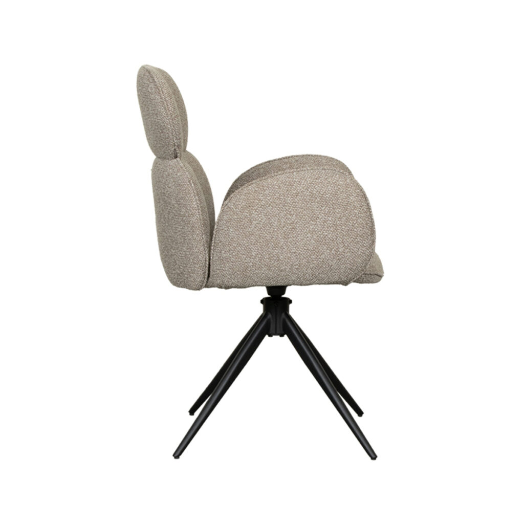 180100289_03-2 LABEL51 Eetkamerstoel Vidar - Naturel - Boucle - Black Frame