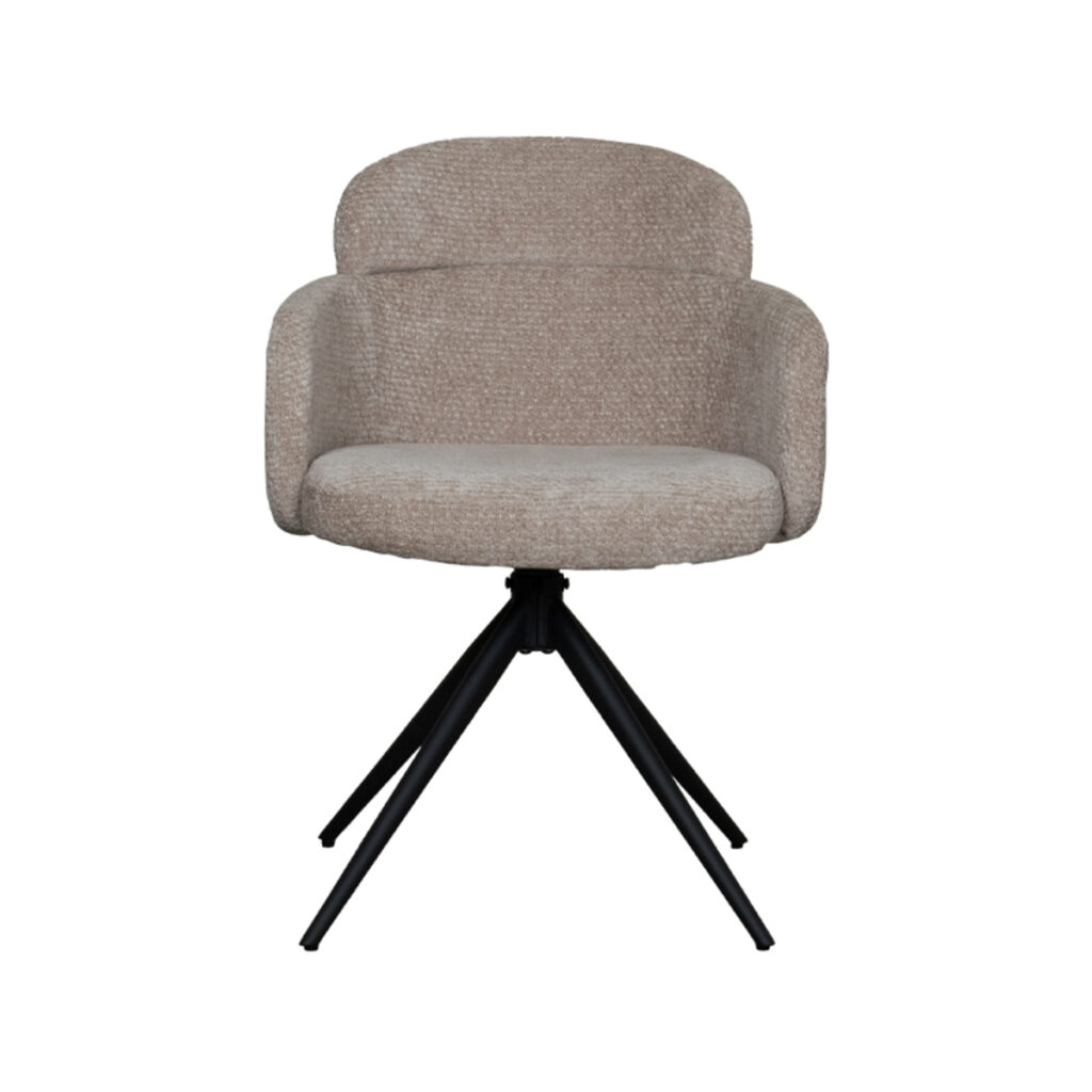 LABEL51 Eetkamerstoel Levi - Clay - Elite - Black Frame