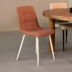 LABEL51 Eetkamerstoel Nino - Terra - Boucle - Shaded White Frame