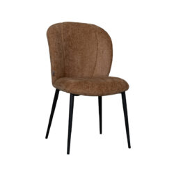 LABEL51 Eetkamerstoel Vino - Cognac - Elite - Black Frame